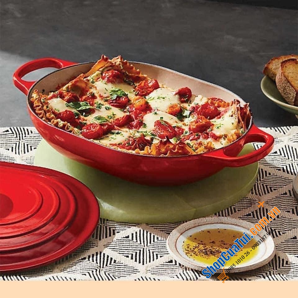 Nồi chảo LE CREUSET 31cm màu đỏ