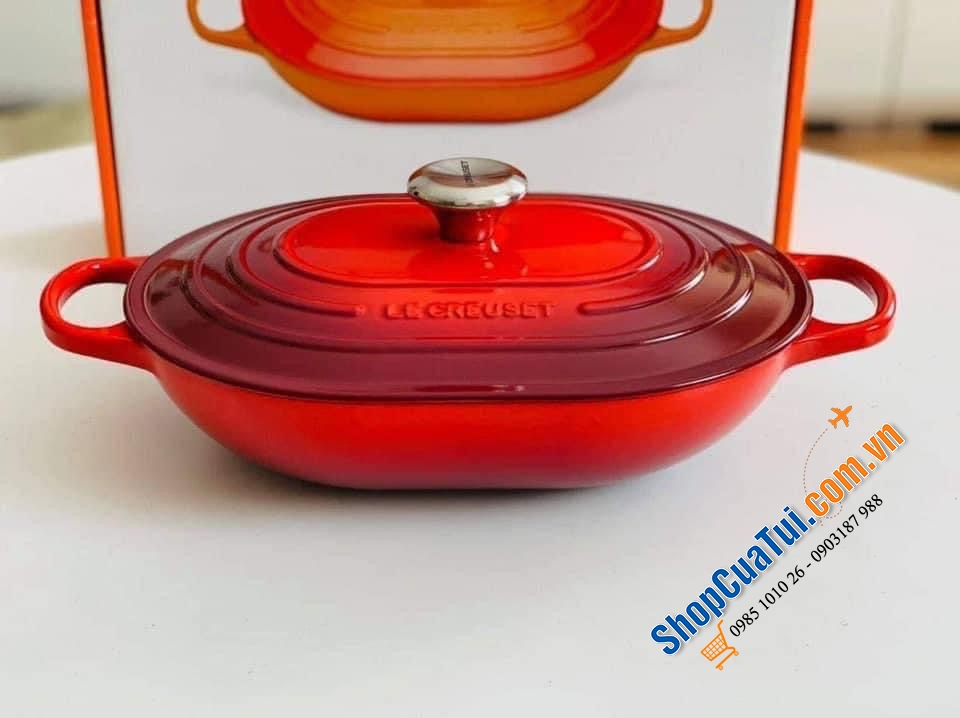 Nồi chảo LE CREUSET 31cm màu đỏ