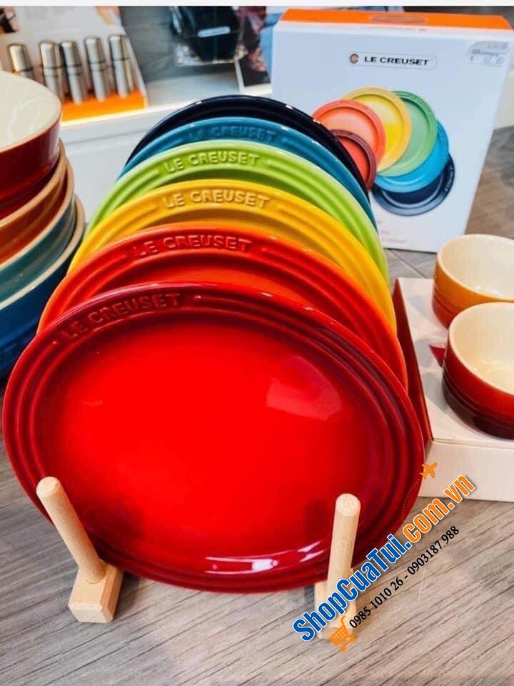 Set 6 đĩa cầu vồng Creuset 22cm.