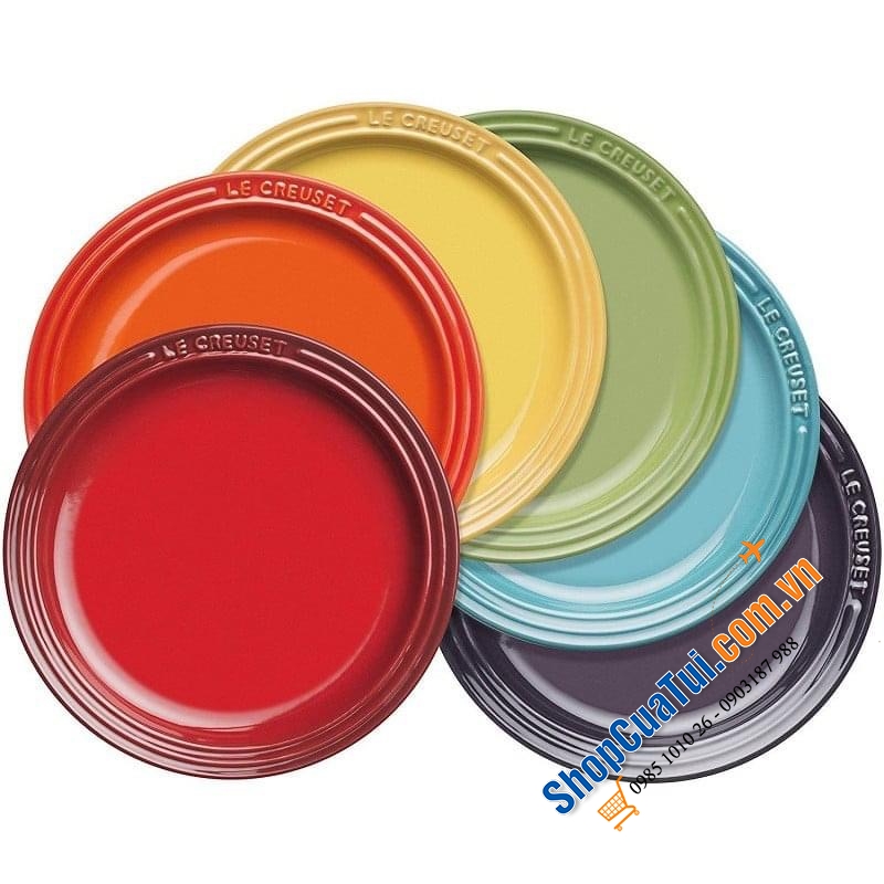 Set 6 đĩa cầu vồng Creuset 22cm.