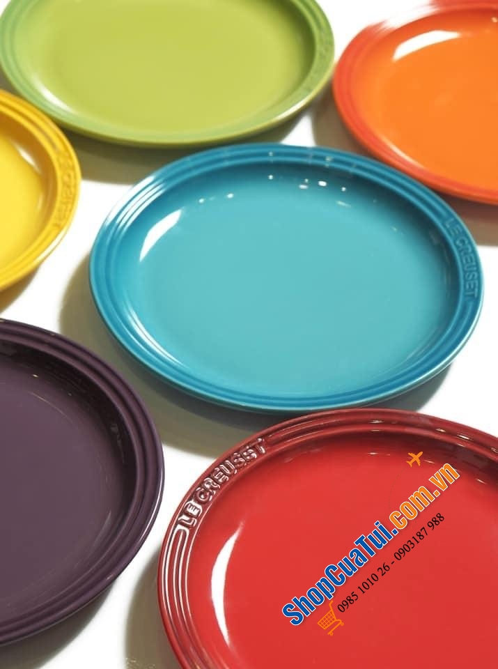 Set 6 đĩa cầu vồng Creuset 22cm.