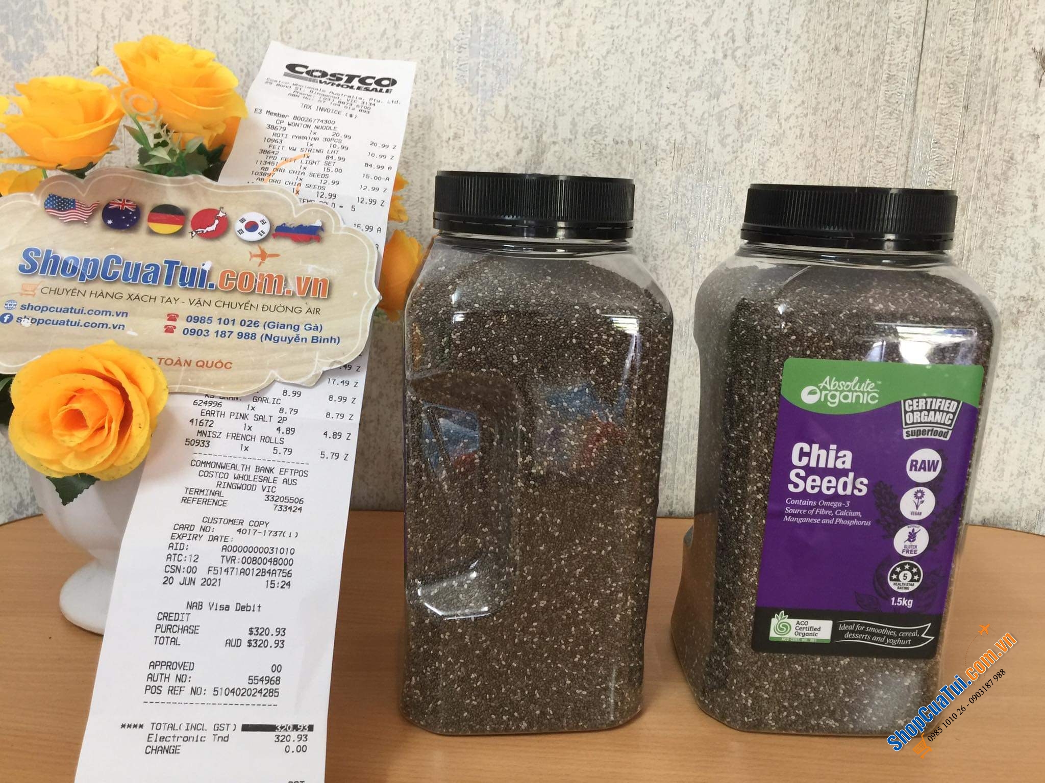 HỘP HẠT CHIA HỮU CƠ TUYỆT ĐỐI  ABSOLUTE ORGANIC CHIA SEED 1.5kg - HẠT CHIA TÍM