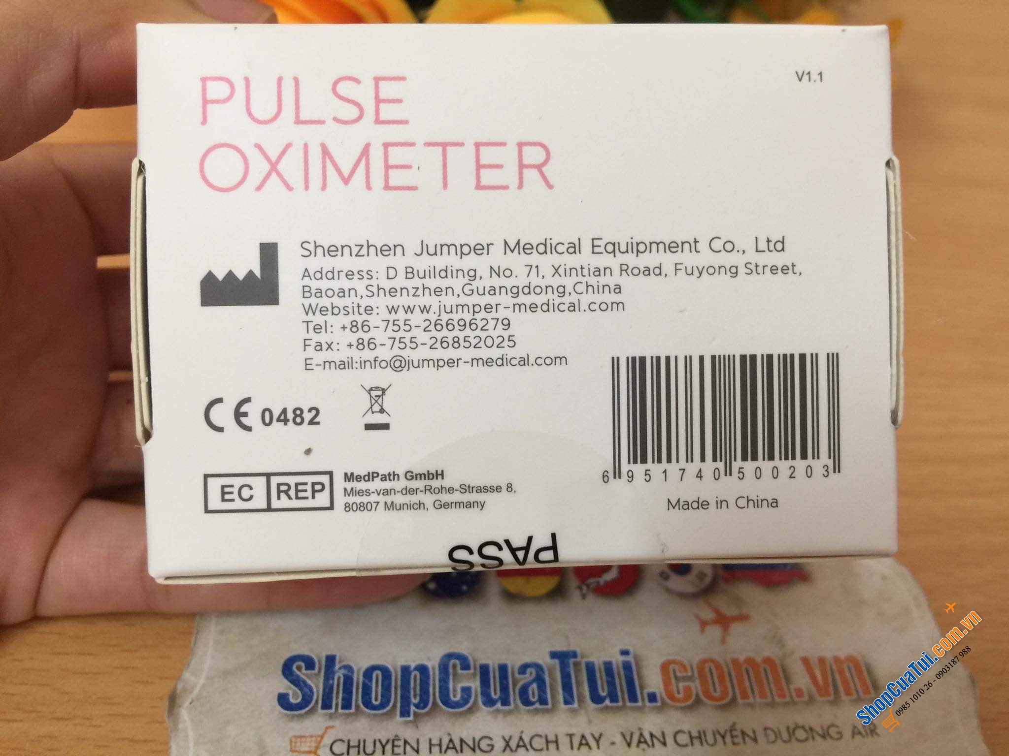 Máy đo nồng độ oxy trong máu Jumper SPO2 JPD-500D