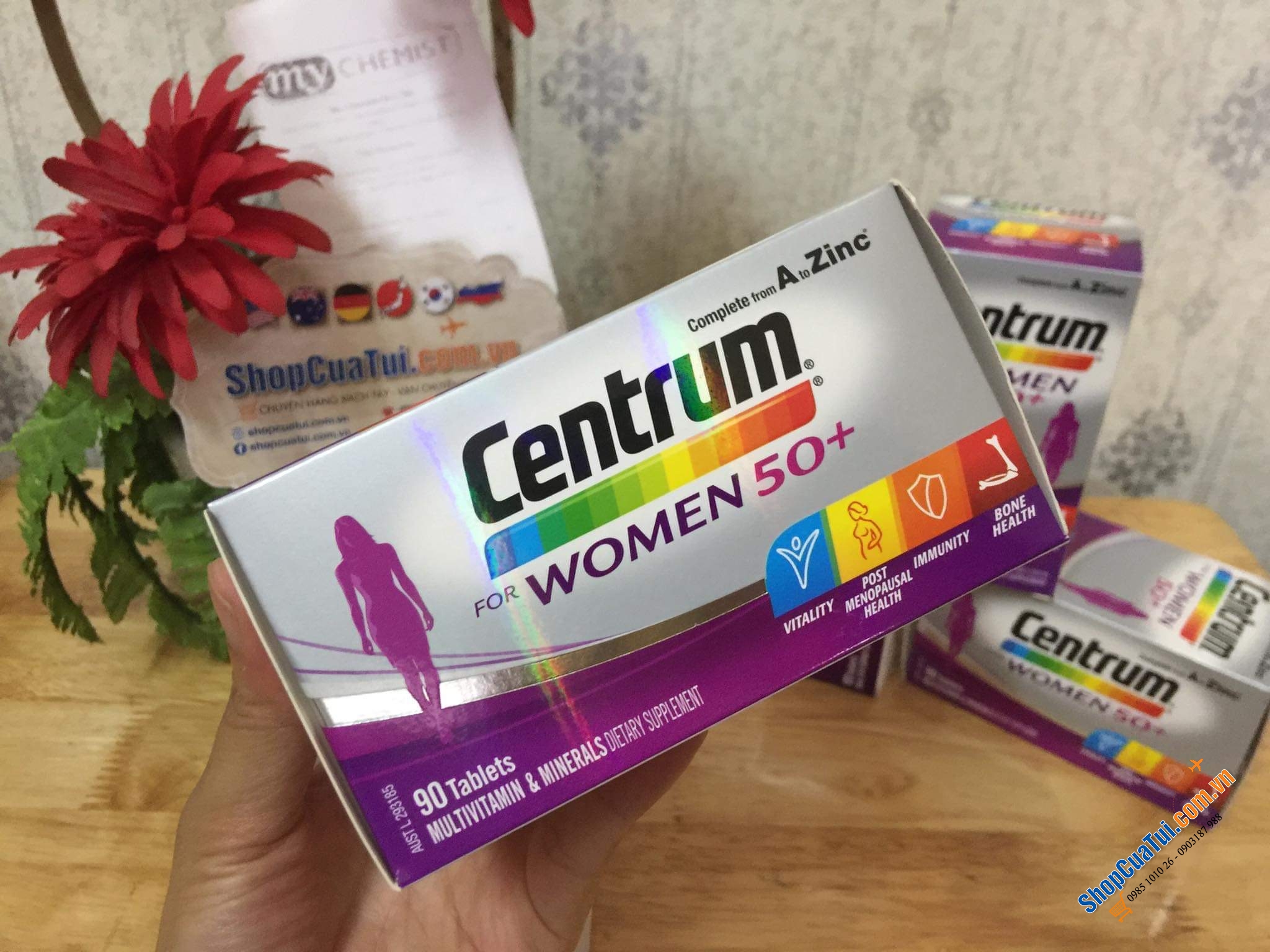 Centrum For Women 50+ 90 Tablets - Vitamin tổng hợp cho nữ trên 50 tuổi lọ 90 viên