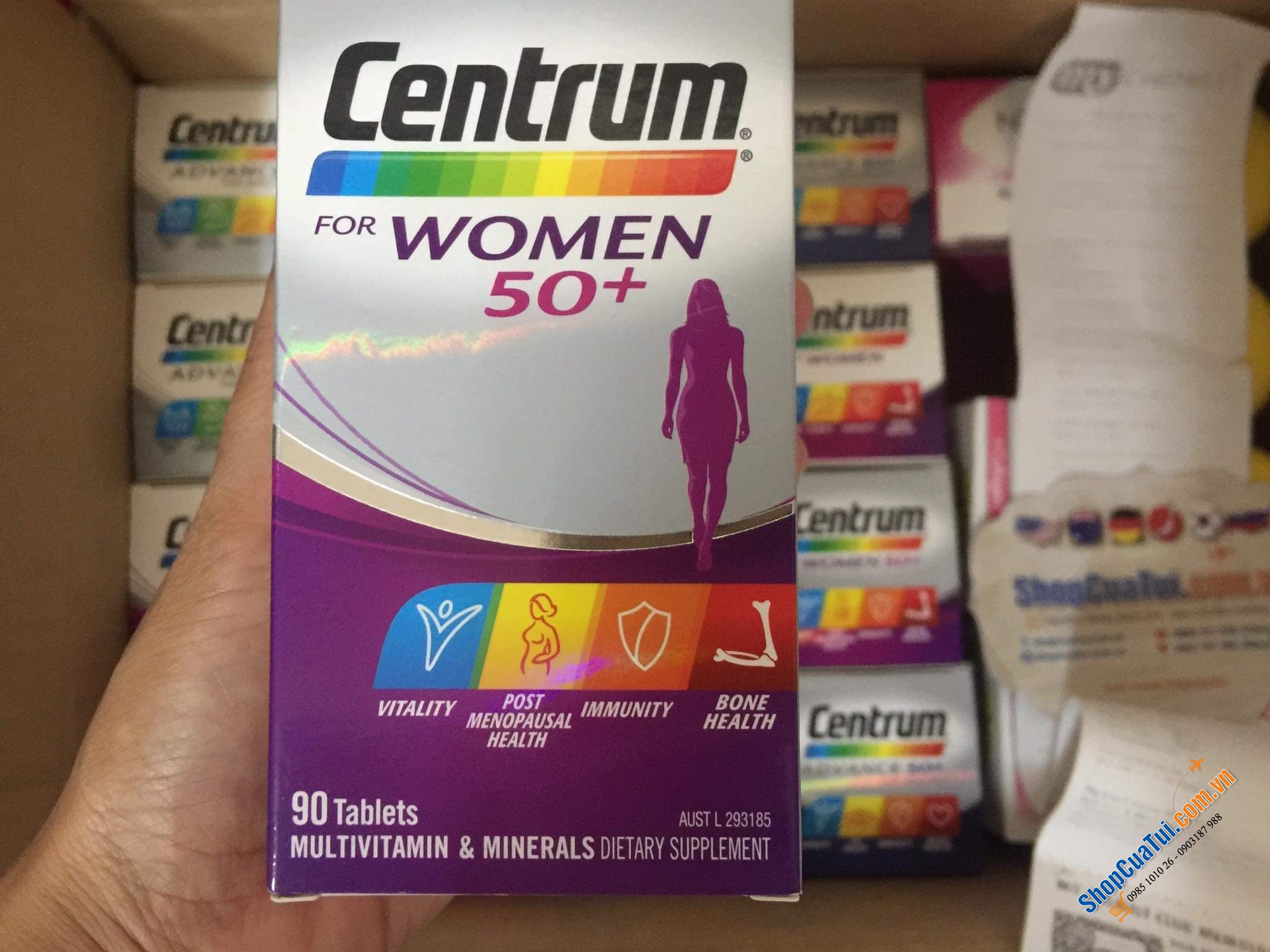 Centrum For Women 50+ 90 Tablets - Vitamin tổng hợp cho nữ trên 50 tuổi lọ 90 viên