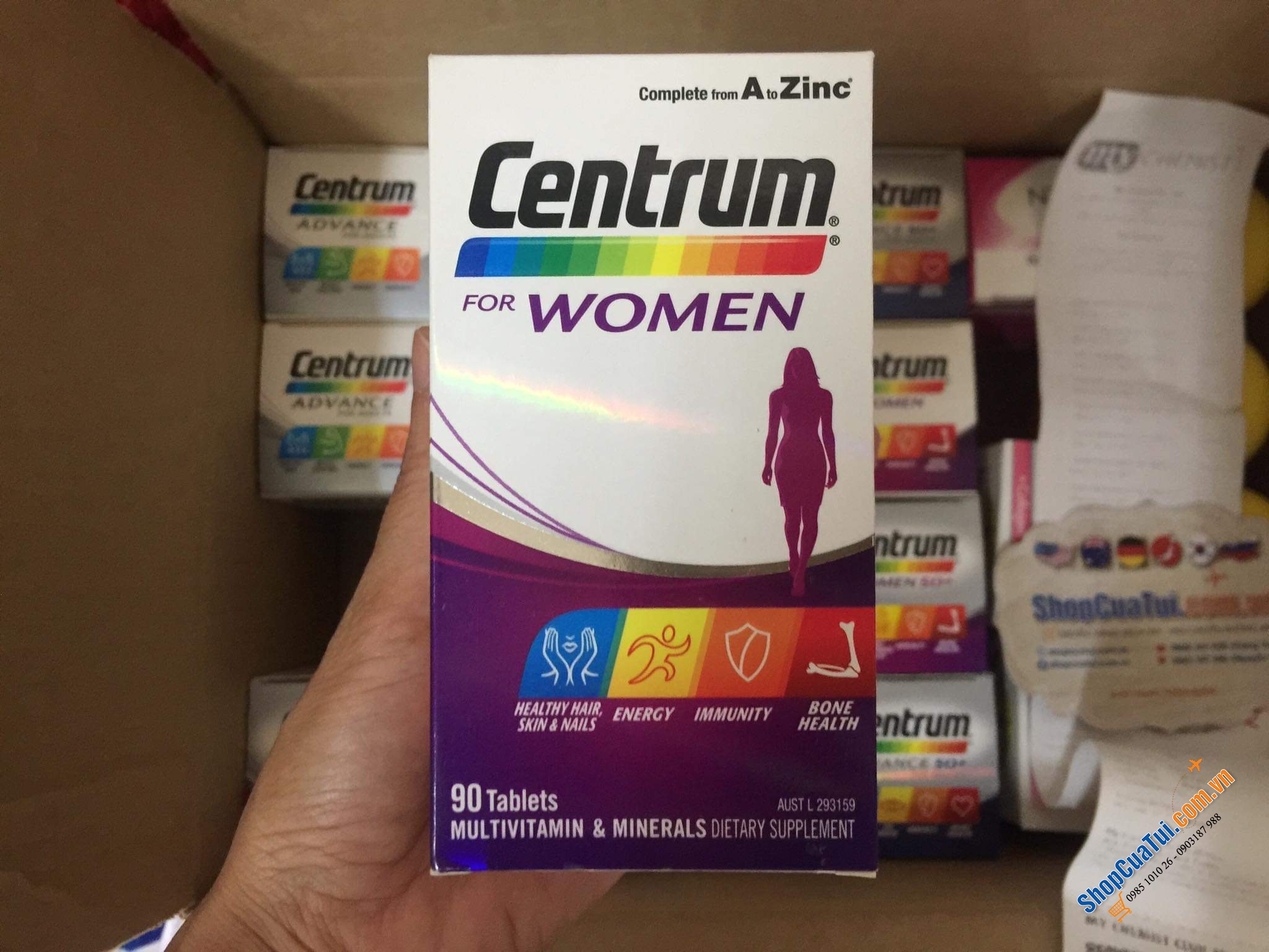 Centrum For Women 50+ 90 Tablets - Vitamin tổng hợp cho nữ trên 50 tuổi lọ 90 viên