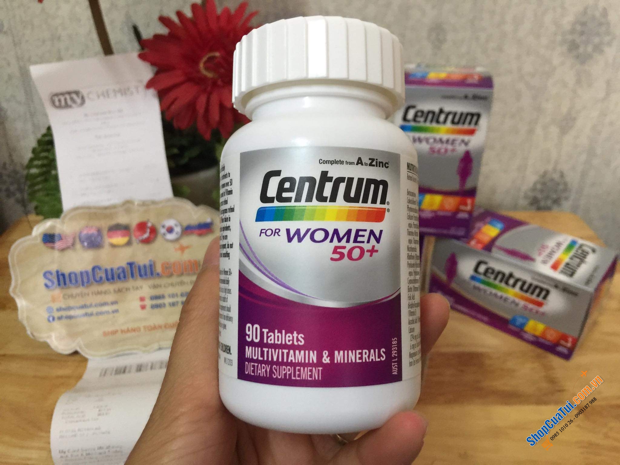 Centrum For Women 50+ 90 Tablets - Vitamin tổng hợp cho nữ trên 50 tuổi lọ 90 viên