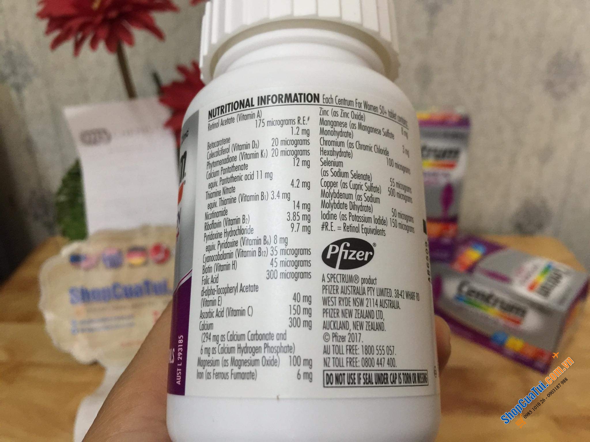 Centrum For Women 50+ 90 Tablets - Vitamin tổng hợp cho nữ trên 50 tuổi lọ 90 viên