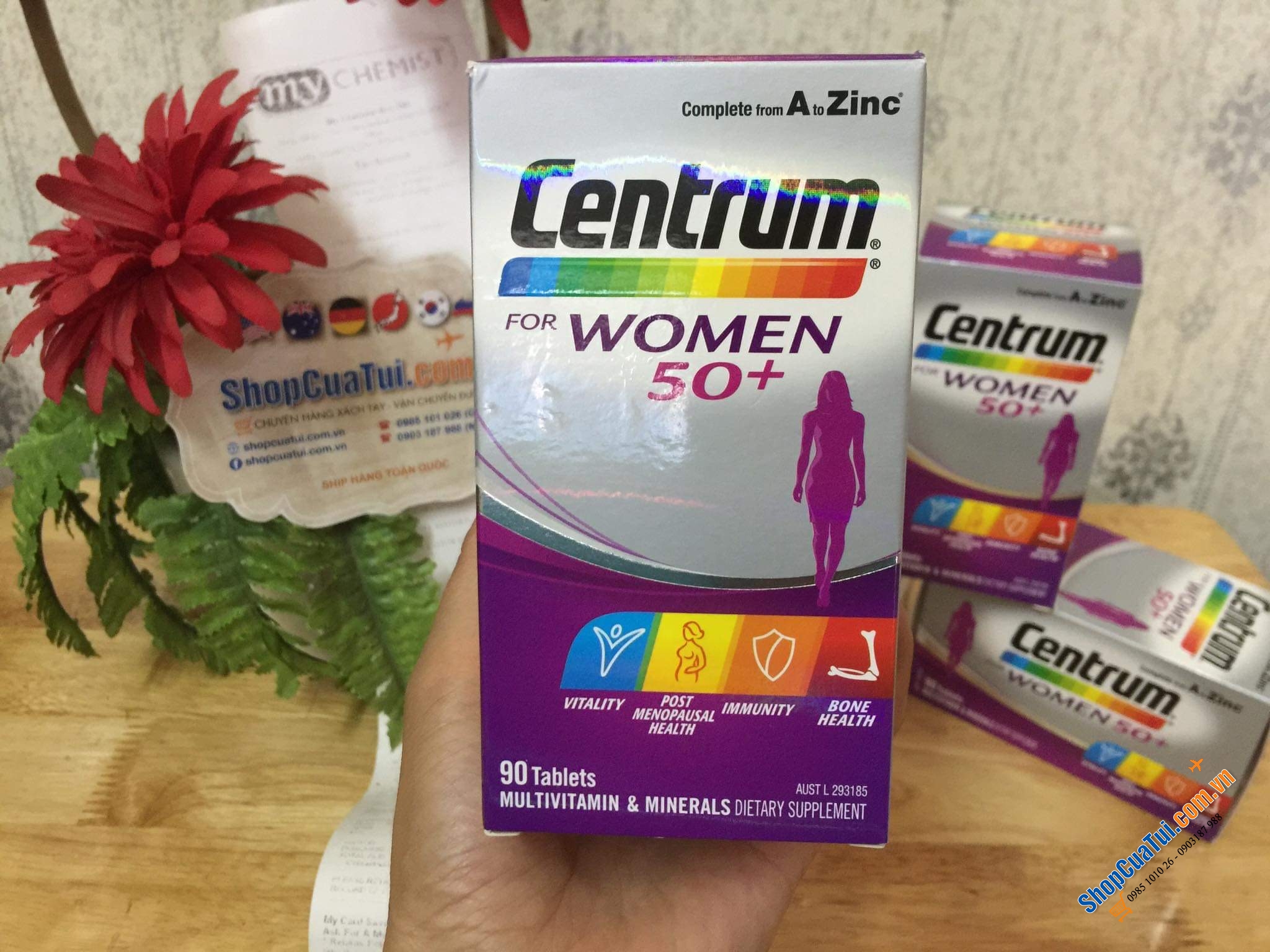 Centrum For Women 50+ 90 Tablets - Vitamin tổng hợp cho nữ trên 50 tuổi lọ 90 viên