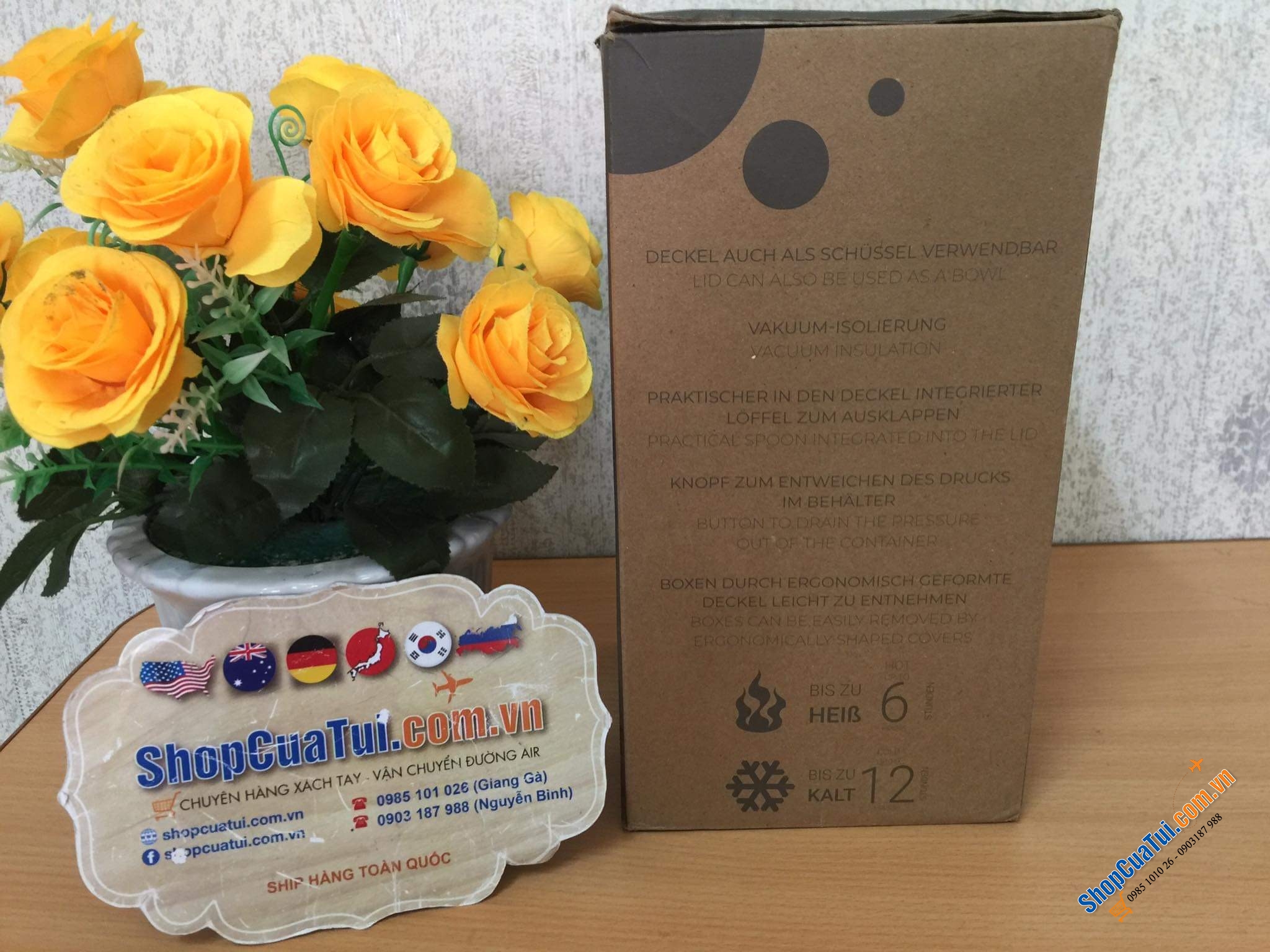 Cặp lồng - Hộp cơm giữ nhiệt 3 tầng lồng inox 1.8L KAAVE