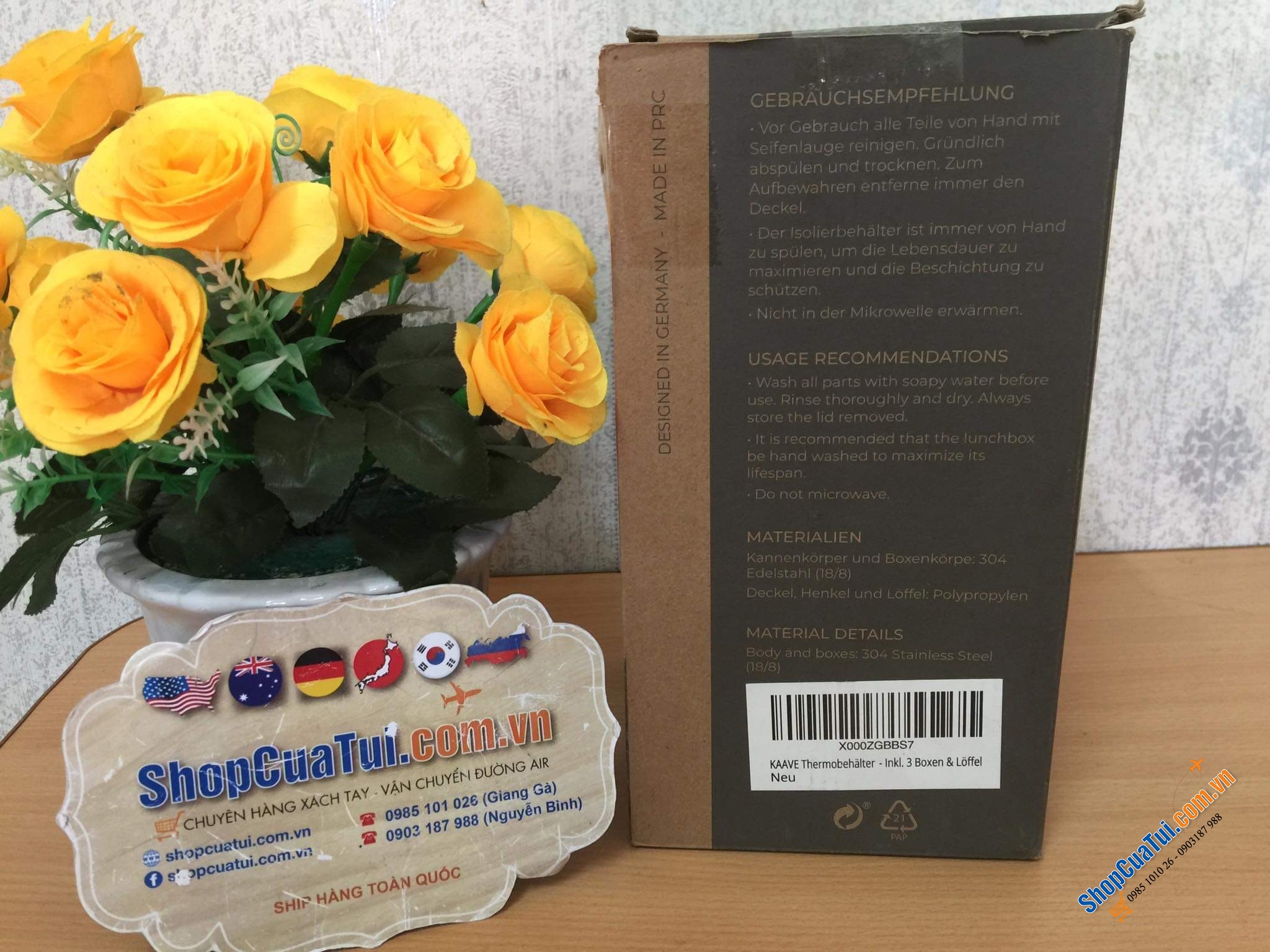 Cặp lồng - Hộp cơm giữ nhiệt 3 tầng lồng inox 1.8L KAAVE