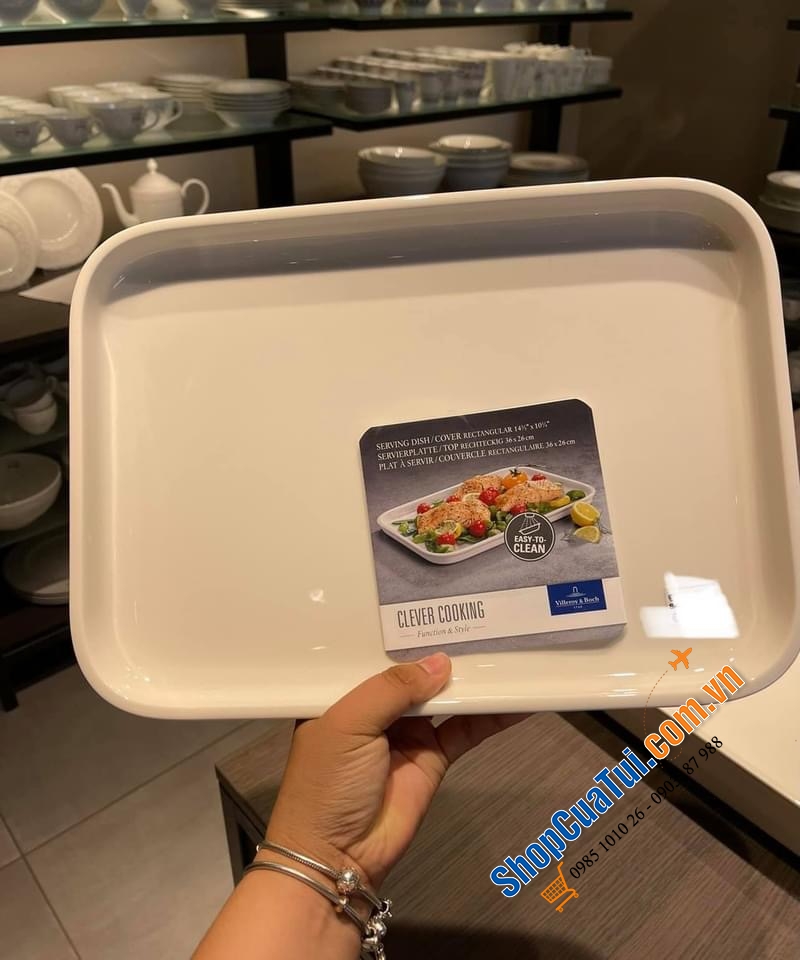 KHAY SỨ CAO CẤP VILLEROY BOCH CLEVER CÔKING 32x22 cm - MADE IN GERMNAY