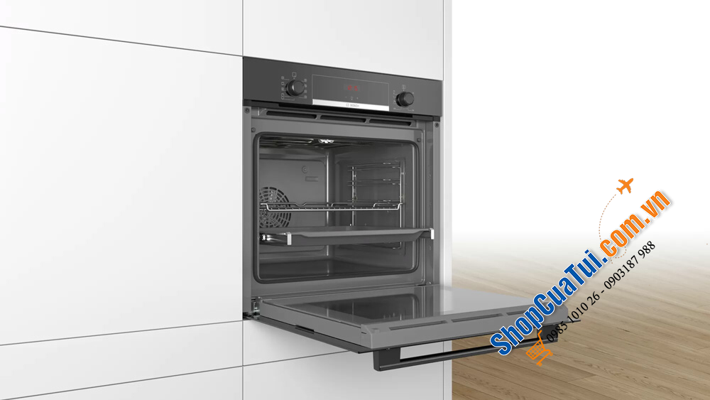 LÒ NƯỚNG 71 lít, LÒ NƯỚNG BOSCH HBA534EB0 SERIE 4 MÀU ĐEN