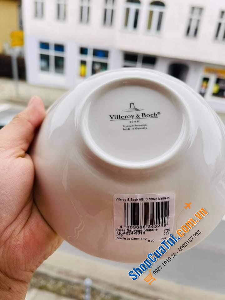 Set 6 bát sứ Villeroy Boch màu trắng 15 cm