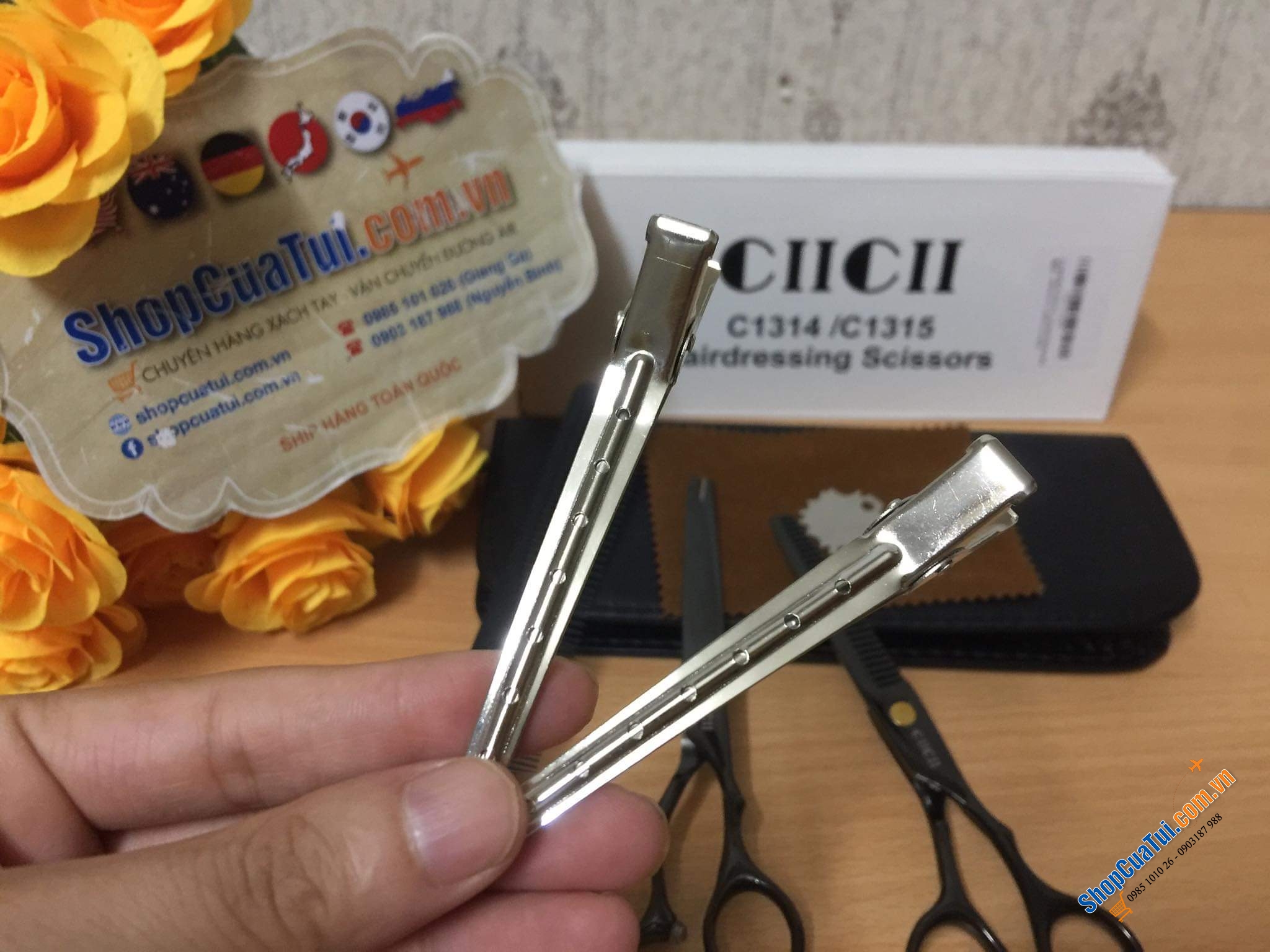 TRỌN BỘ KÉO CẮT TÓC KÈM LƯỢC CIICII.