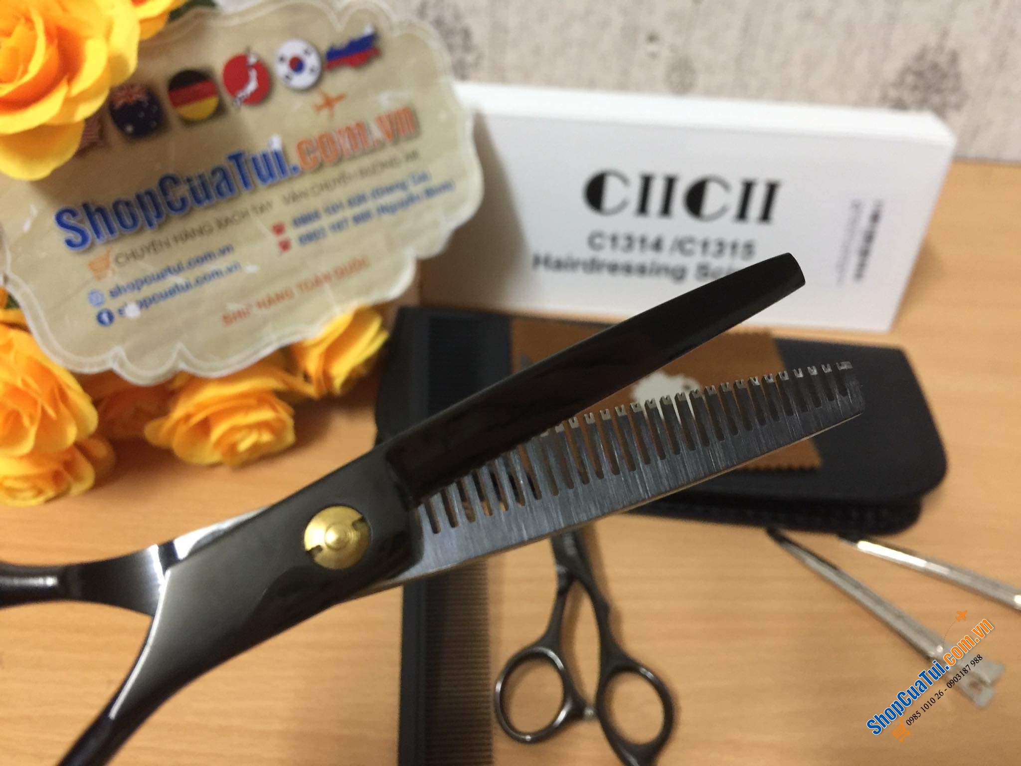 TRỌN BỘ KÉO CẮT TÓC KÈM LƯỢC CIICII.