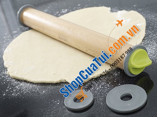 Gậy làm bánh, Cây lăn bột Joseph Joseph thông minh cho các mẹ nội trợ đảm đang hay cho các bé phụ mẹ nấu nướng - màu mint