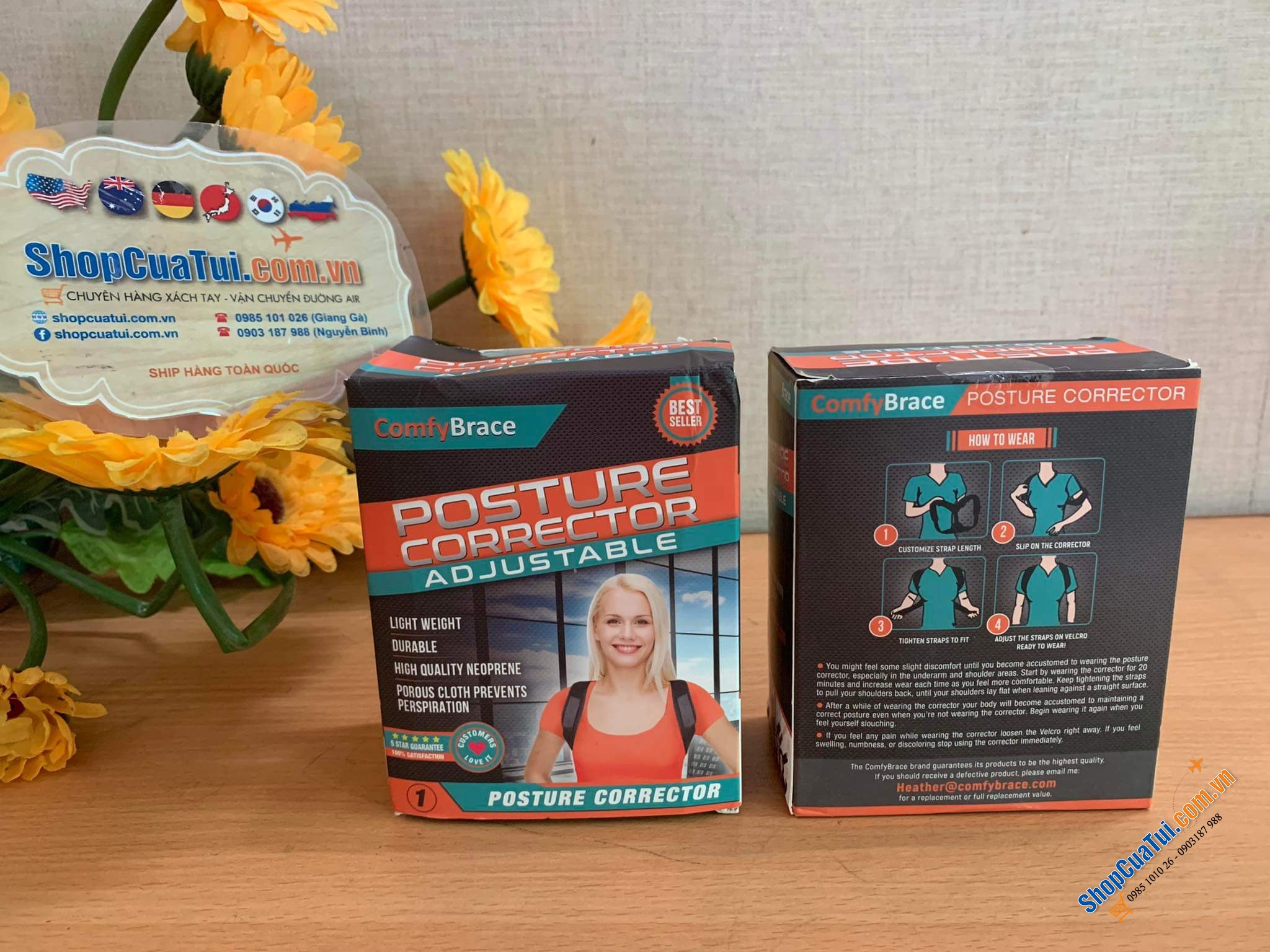 Đai chống gù, Đai định hình chỉnh dáng chống gù lưng Comfy Brace