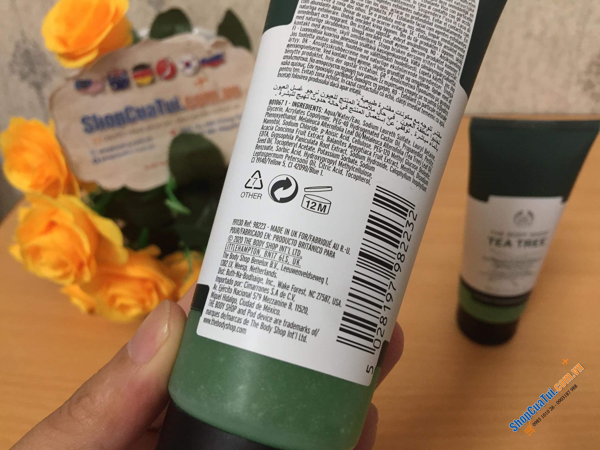 Tẩy da chết - Tẩy Tế Bào Chết Chiết Xuất Tràm The Body Shop Tea Tree Squeaky-Clean Scrub 100ml.