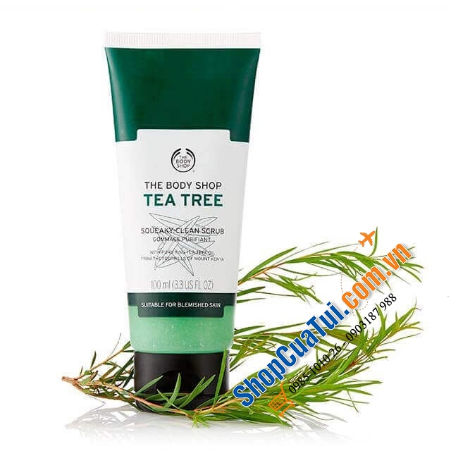 Tẩy da chết - Tẩy Tế Bào Chết Chiết Xuất Tràm The Body Shop Tea Tree Squeaky-Clean Scrub 100ml.
