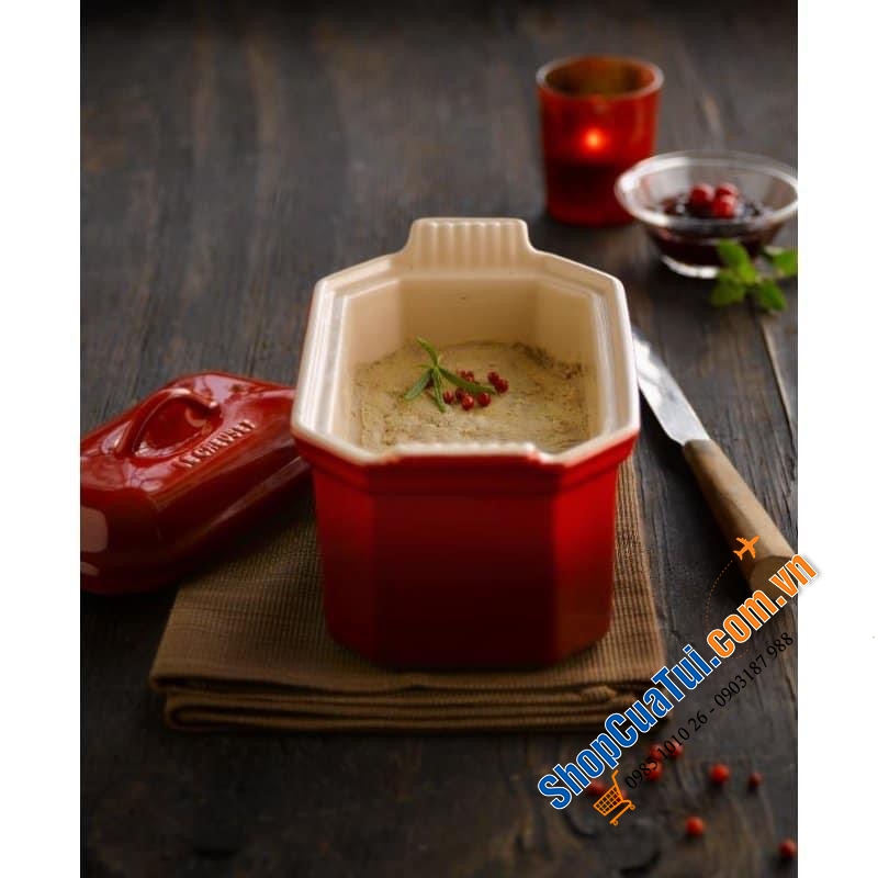 KHUÔN SỨ LÀM PATE - TRỨNG ĐÚC LE CREUSET 0,8L.
