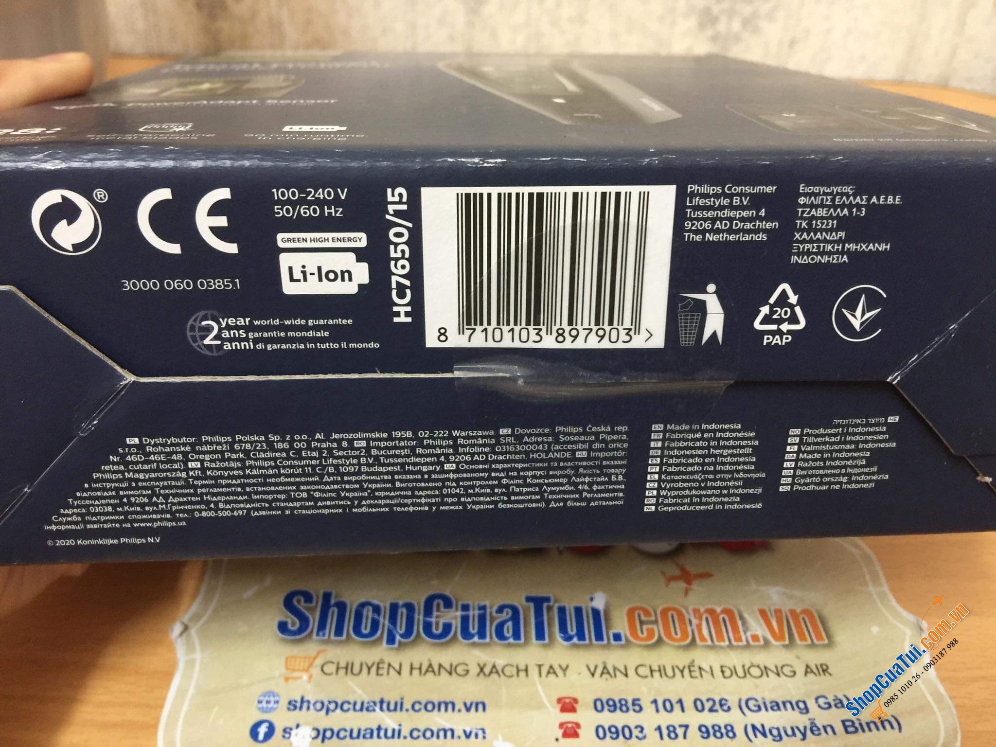Tông đơ Philips HC7650/15 series 7000 - Pin mạnh mẽ của tông đơ cắt tóc cung cấp thời lượng pin lên đến 90 phút - Tự tạo kiểu tóc ngay tại nhà dễ dàng