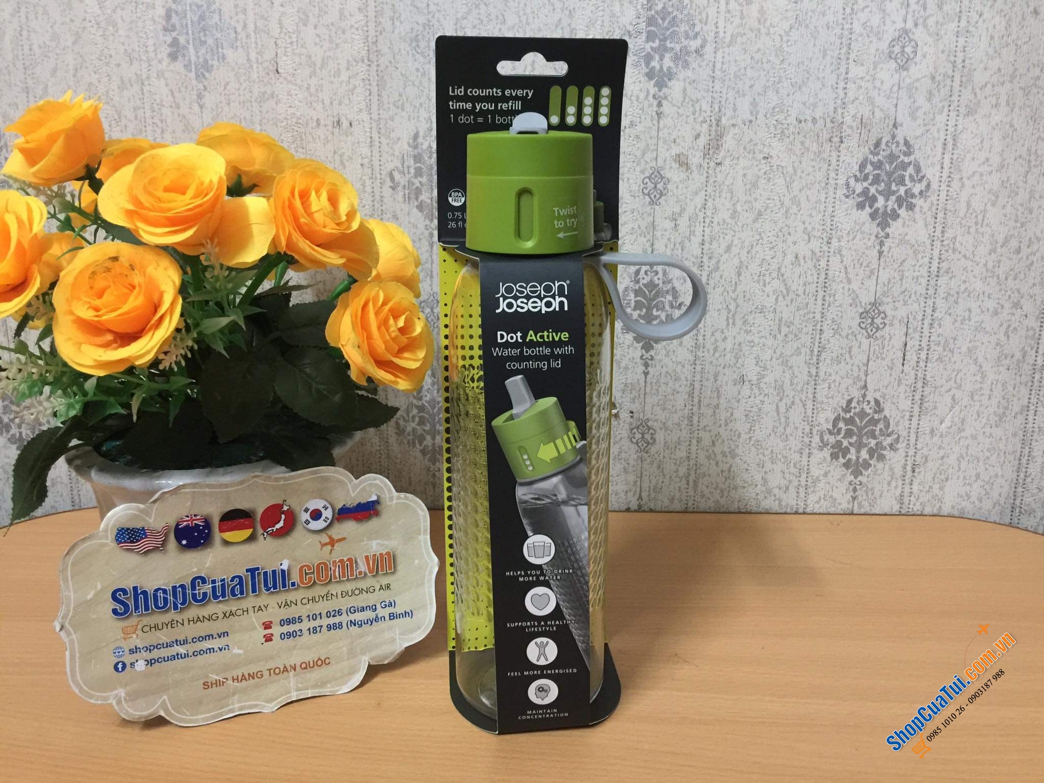 Bình Đựng Nước Joseph Joseph Dot Active 750ml.