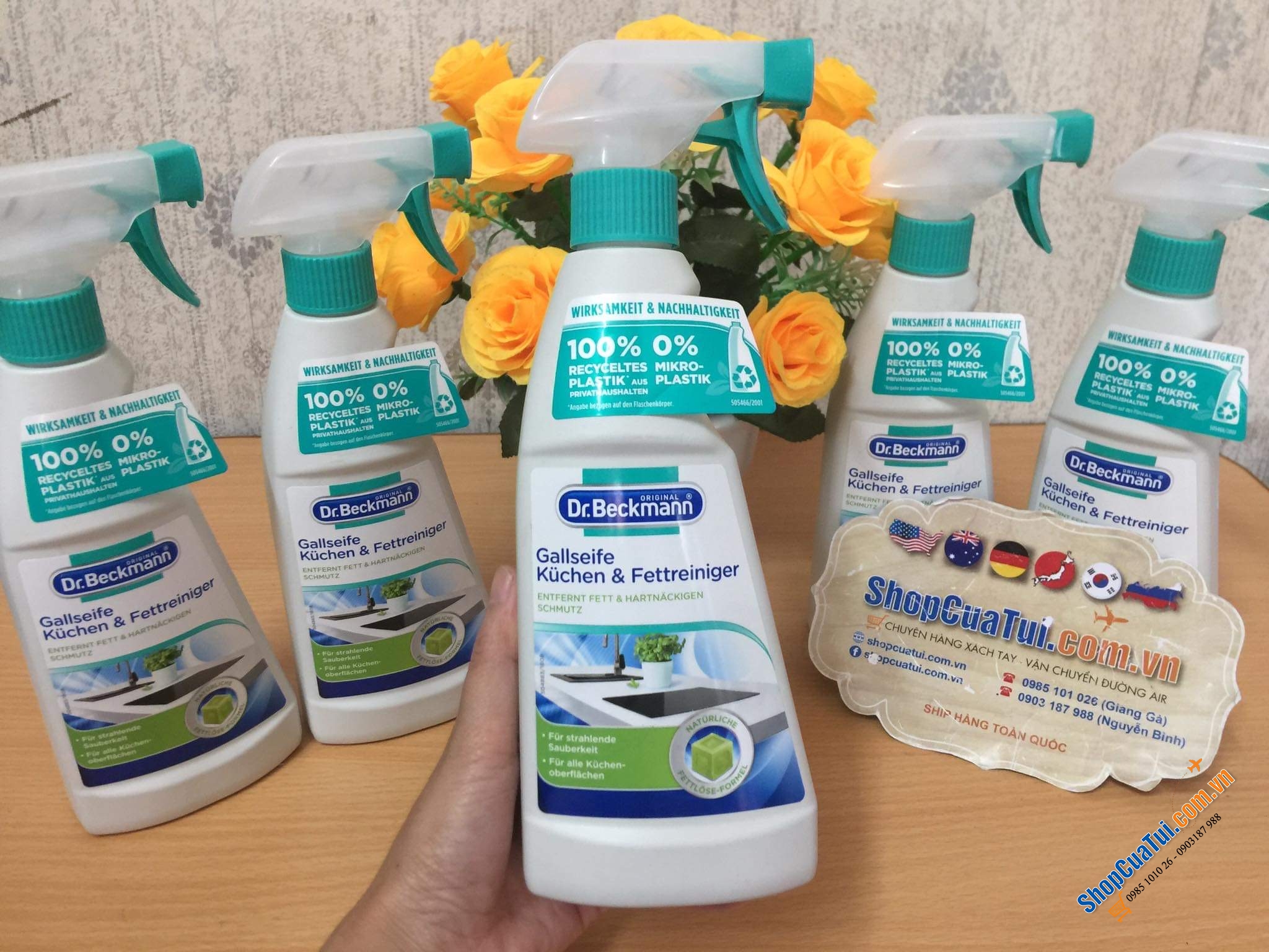 Xịt vệ sinh khu vực bếp Küchen & Fettreiniger Gallseife DR.BECKMANN.