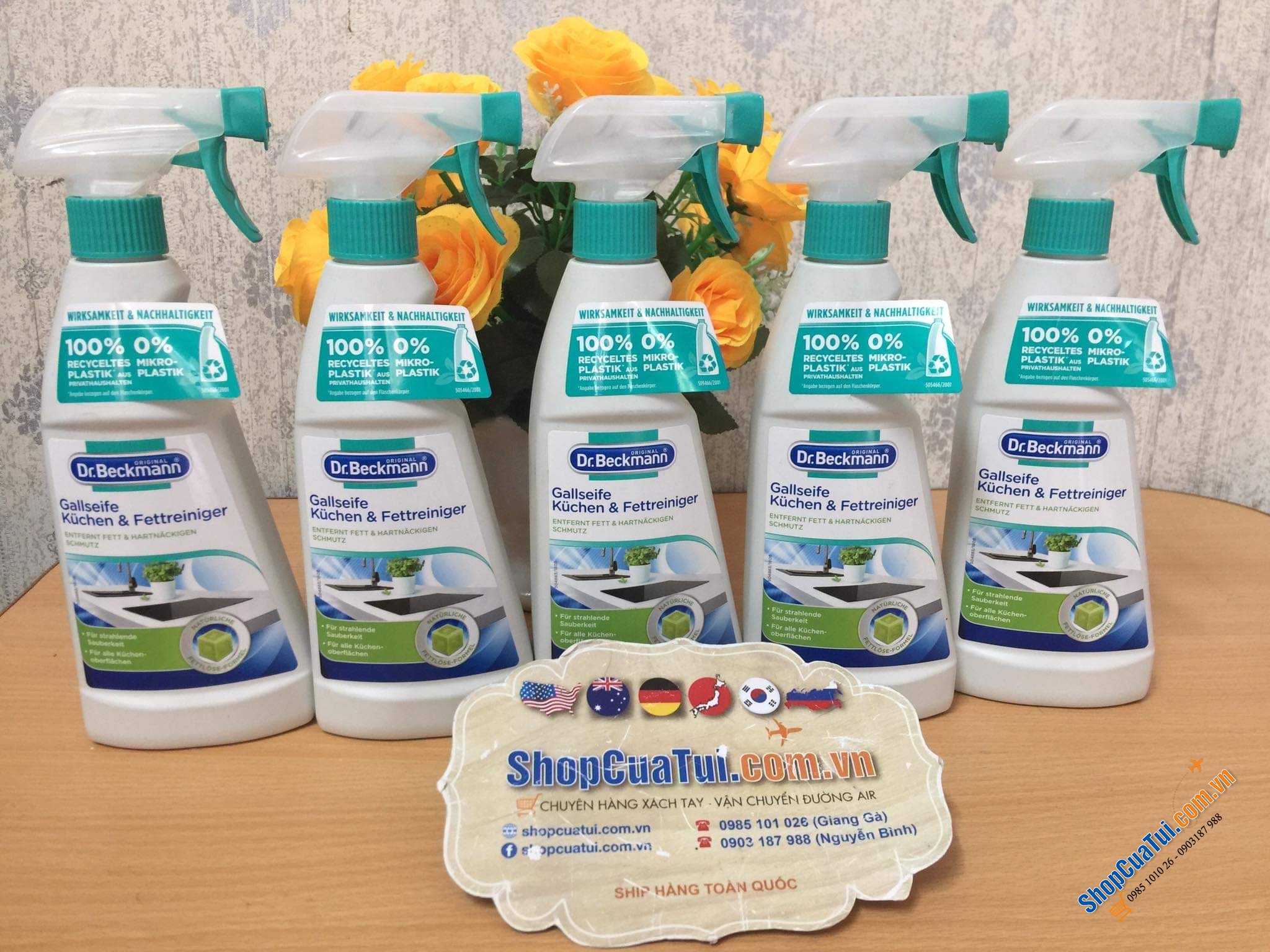 Xịt vệ sinh khu vực bếp Küchen & Fettreiniger Gallseife DR.BECKMANN.
