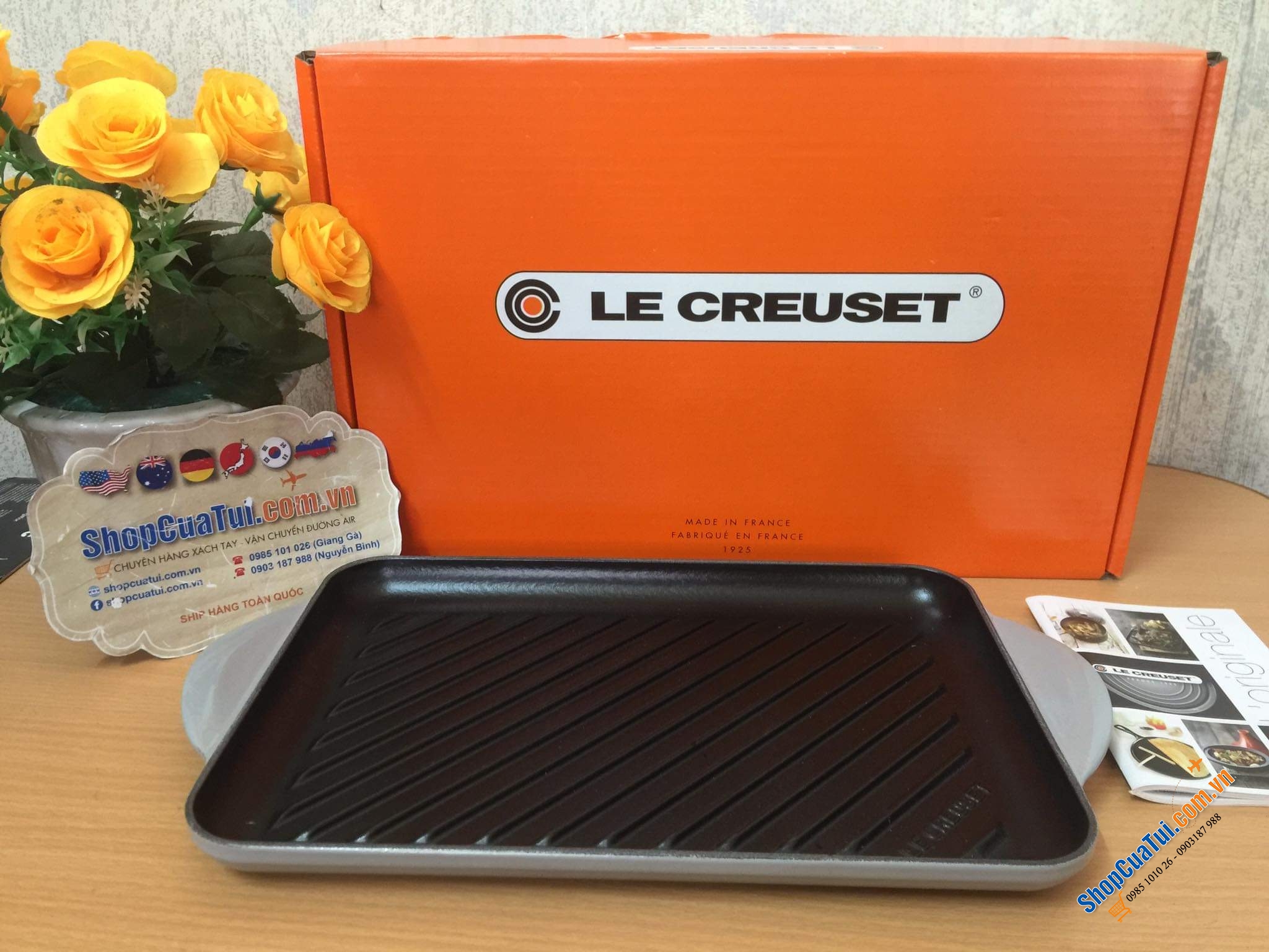 CHẢO - KHAY NƯỚNG LE CREUSET 32x22 cm - MÀU XÁM.