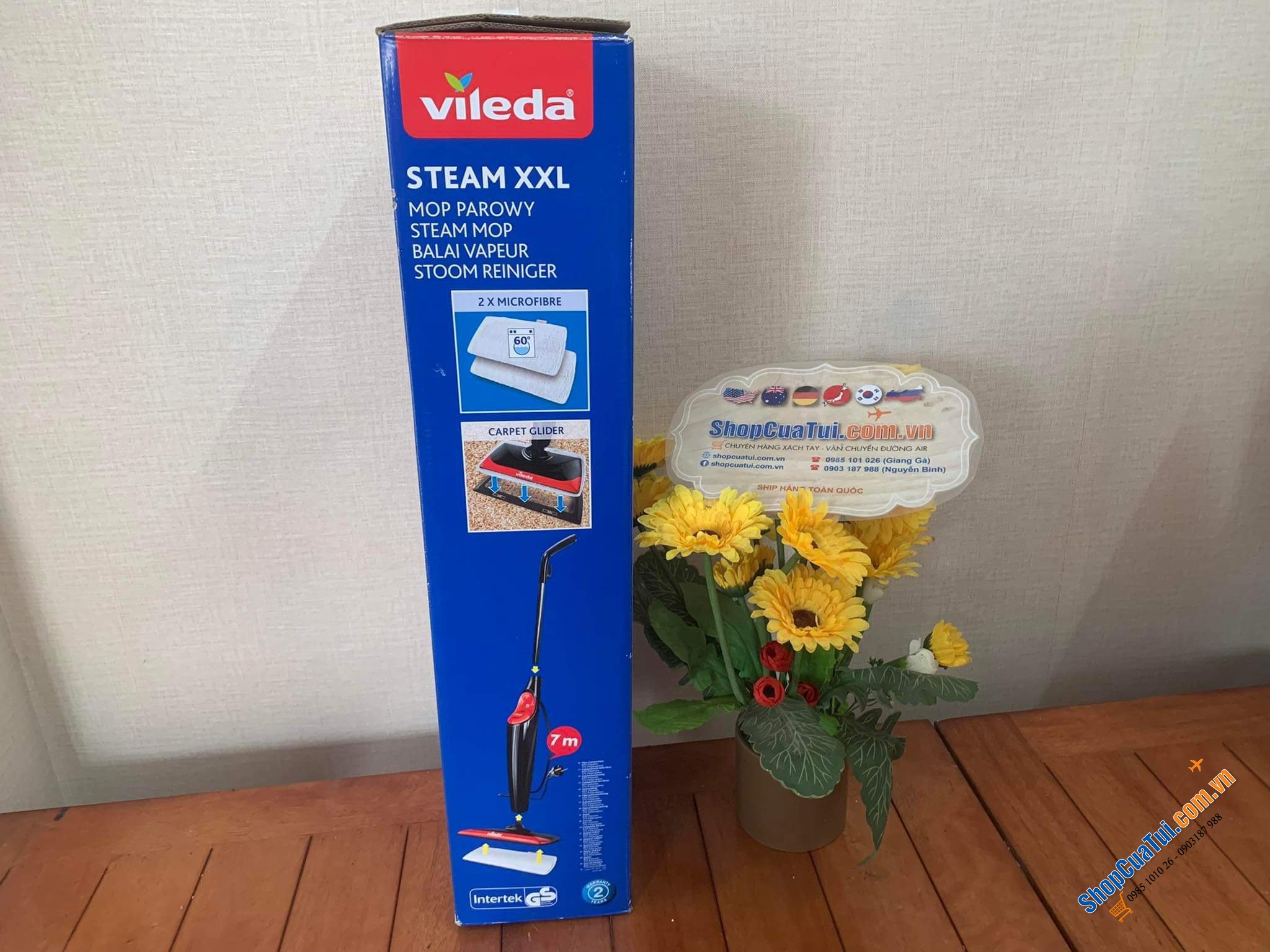 CÂY LAU NHÀ HƠI NƯỚC VILEDA - BẢN CHỮ NHẬT EXTRA WIDE 40cm