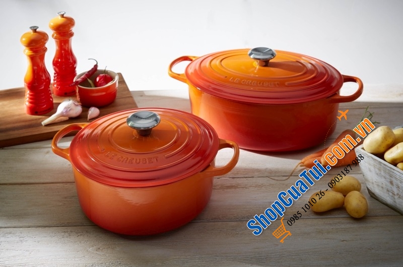 Nồi gang Le Creuset Bräter rund Evo 20cm Orange màu cam