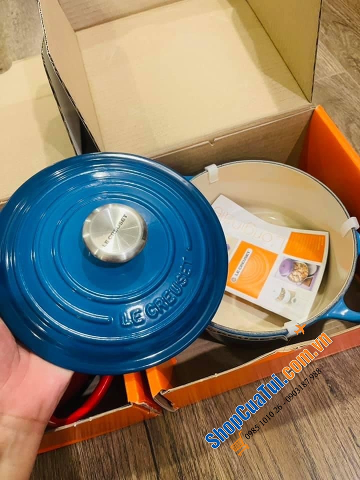 NỒI LE CREUSET MÀU XANH SIZE 18cm