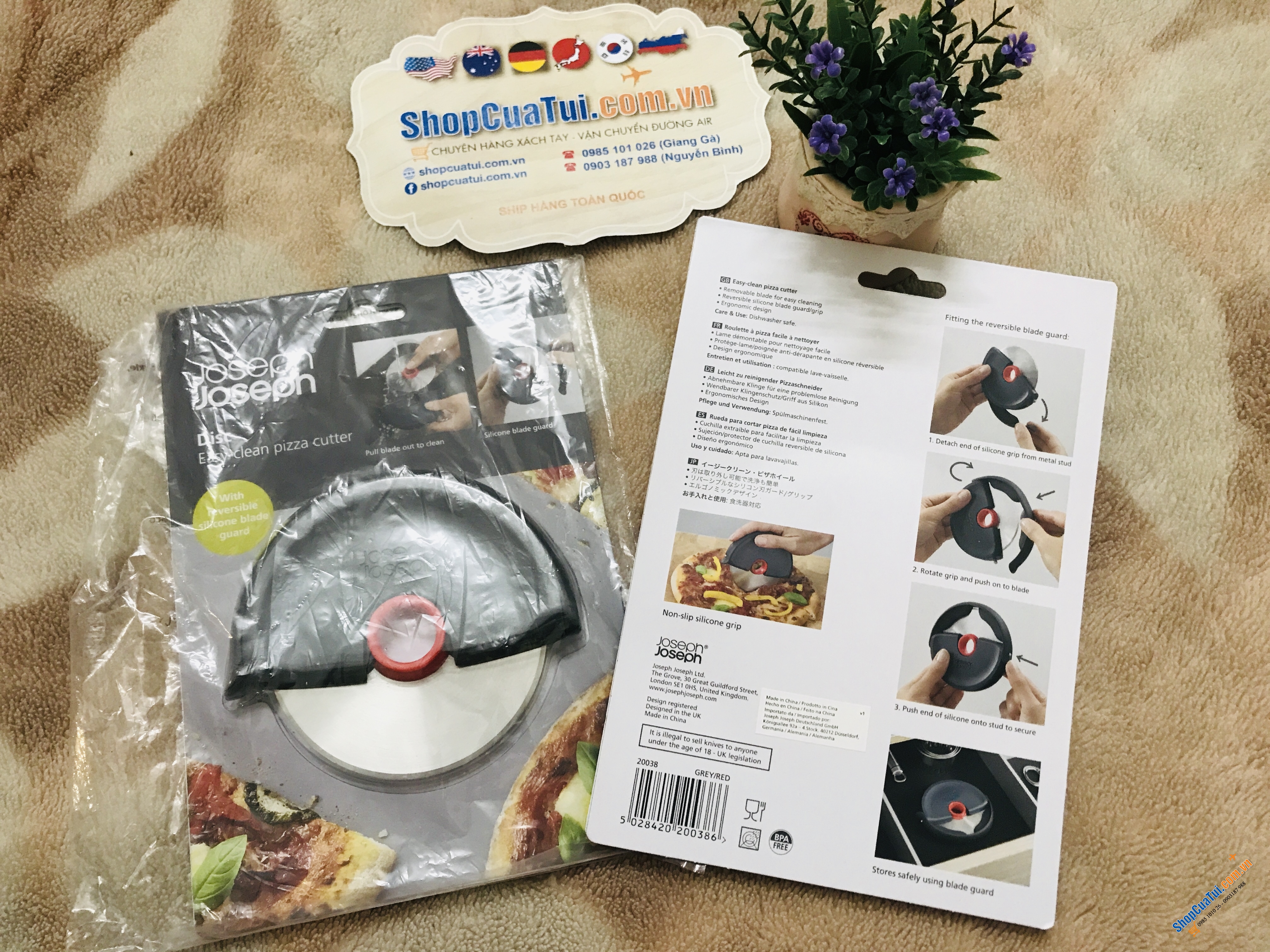 DAO CẮT BÁNH - DAO CẮT PIZZA JOSEPH JOSEPH.