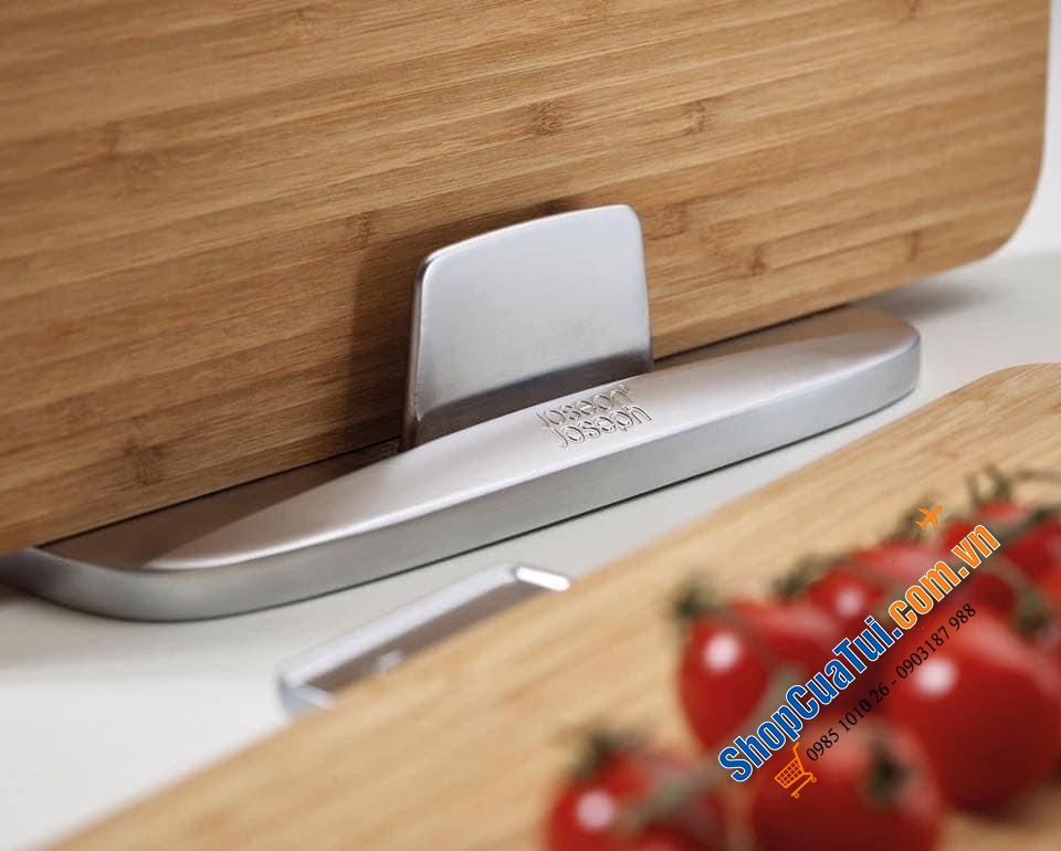 Bộ thớt tre Joseph bamboo bền vững dẻo dai gồm 3 thớt kèm đế kim loại chắc chắn