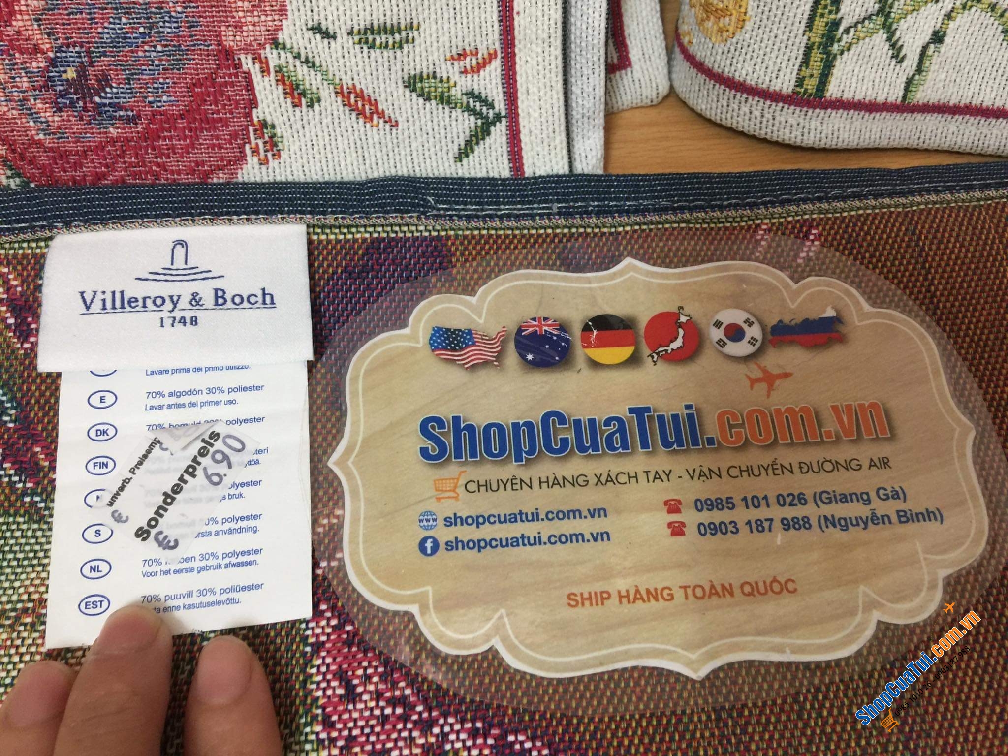 SET 2 TẤM LÓT BÁT ĐĨA VILLEROY BOCH NOEL - Kích thước 48x32 cm