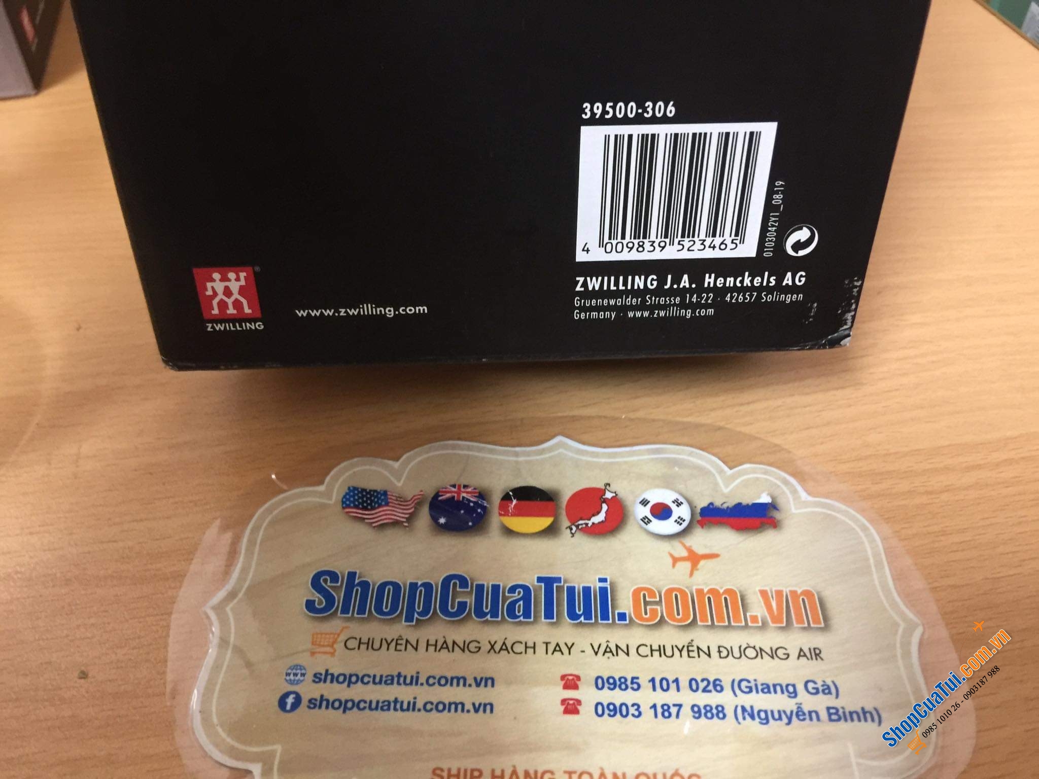 BÌNH THUỶ TINH CÁCH NHIỆT 2 LỚP ZWILLING SORRENTO PLUS 0,8 LIT. - bình thuỷ tinh 2 thành