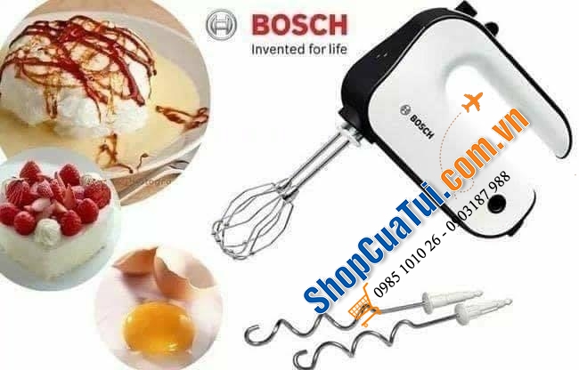 Máy đánh trứng BOSCH MFQ4020 450w mạnh mẽ màu trắng - Màu đỏ