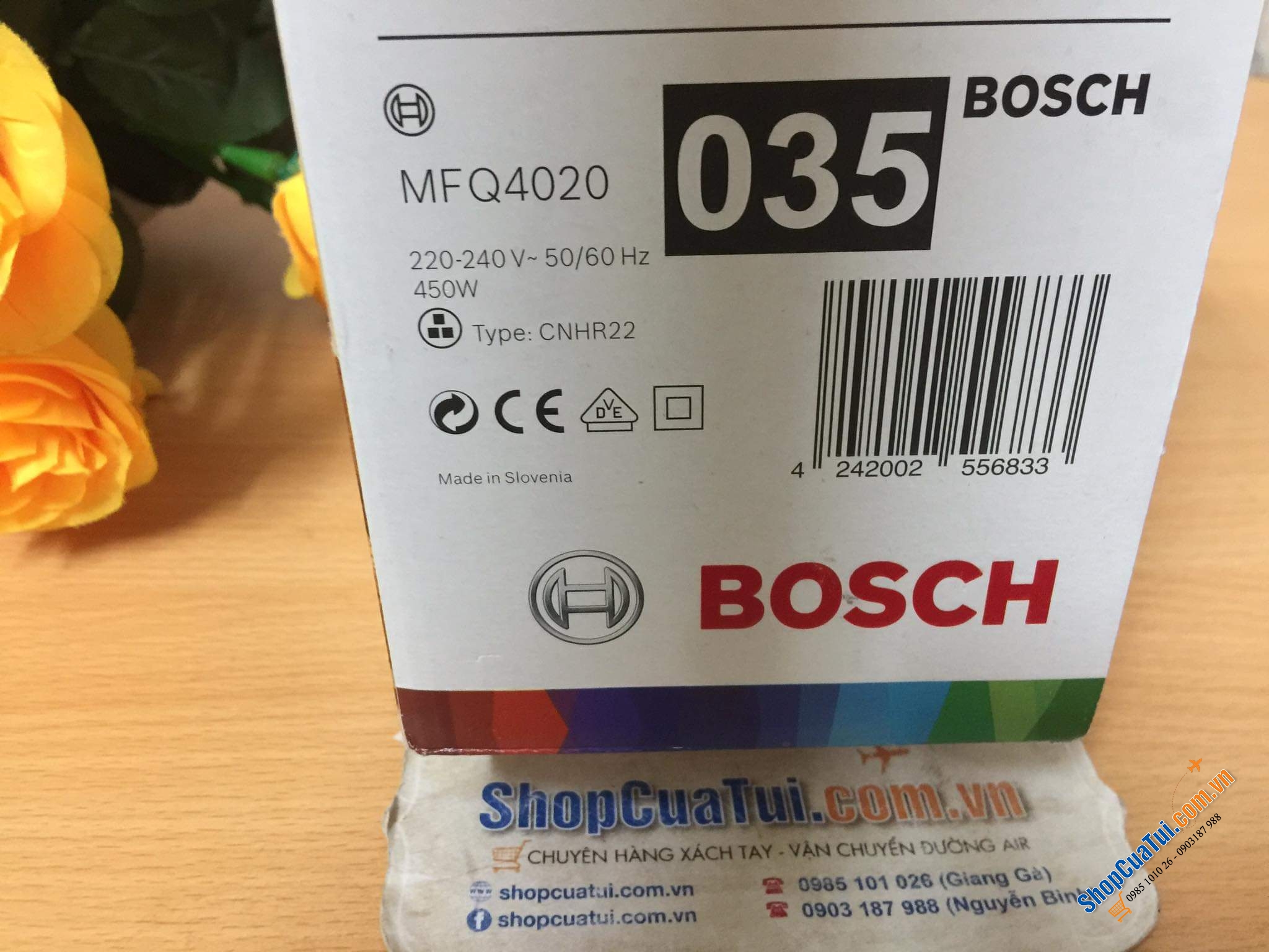 Máy đánh trứng BOSCH MFQ4020 450w mạnh mẽ màu trắng - Màu đỏ