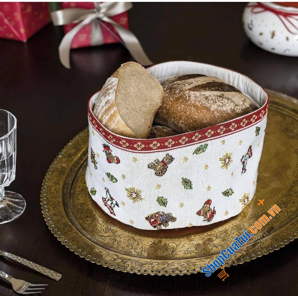 GIỎ BÁNH MỲ - ĐỒ VẬT DỤNG TRONG NHÀ VILLEROY BOCH GIÁNG SINH - Noel