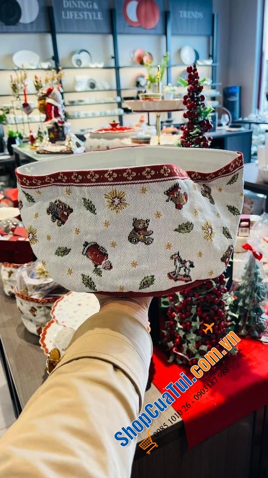 GIỎ BÁNH MỲ - ĐỒ VẬT DỤNG TRONG NHÀ VILLEROY BOCH GIÁNG SINH - Noel