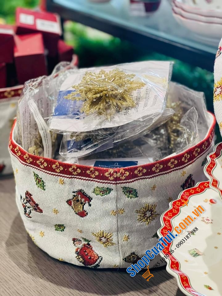 GIỎ BÁNH MỲ - ĐỒ VẬT DỤNG TRONG NHÀ VILLEROY BOCH GIÁNG SINH - Noel