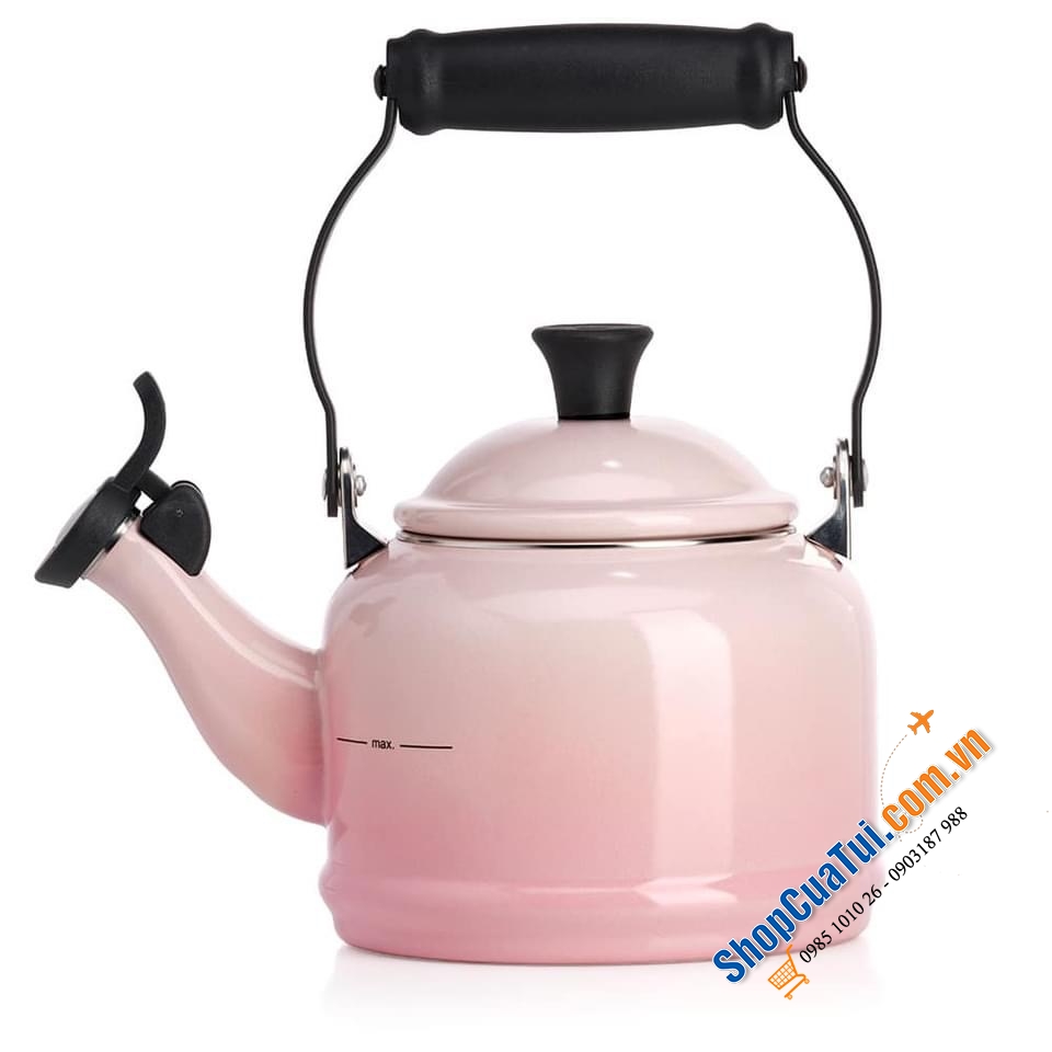 Ấm Đun Nước Le Creuset DEMI SHELL PINK 1,1lit. Màu hồng