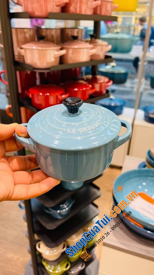 SET 3 NỒI GỐM MINI LE CREUSET NHŨ METALLICS 10 cm.