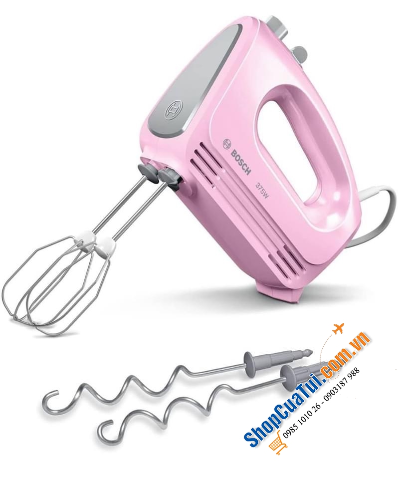 Máy đánh trứng Bosch MFQ2210 màu hồng kitty đáng yêu.