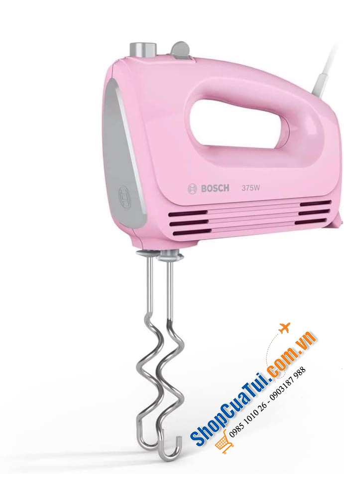 Máy đánh trứng Bosch MFQ2210 màu hồng kitty đáng yêu.