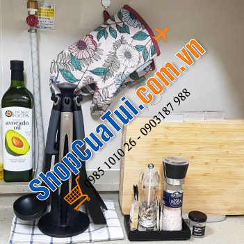 Bộ dụng cụ nấu ăn Joseph Joseph Elevate Carousel with Tongs – Grey