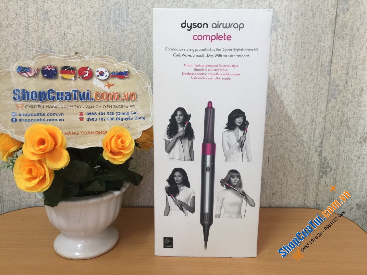 HD05 Hồng -  MÁY TẠO KIỂU TÓC DYSON AIRWRAP COMPLETE (bản Pink - hồng Hàn Quốc)