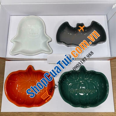 Bí ngô - SET 4 ĐĨA NHỎ HOẠ TIẾT HALLOWEEN LE CREUSET.