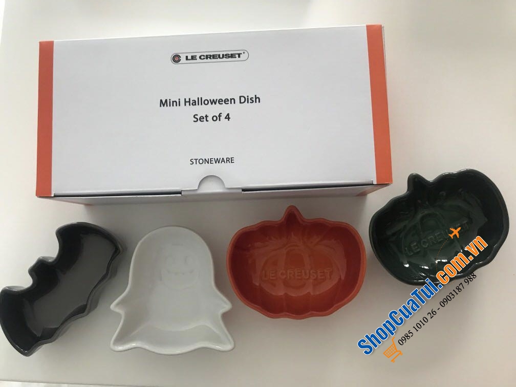 Bí ngô - SET 4 ĐĨA NHỎ HOẠ TIẾT HALLOWEEN LE CREUSET.